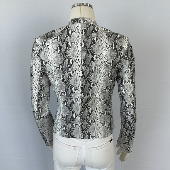 NWOT Bagatelle Gray Snake Moto Jacket Size Small - Picture 7 of 11